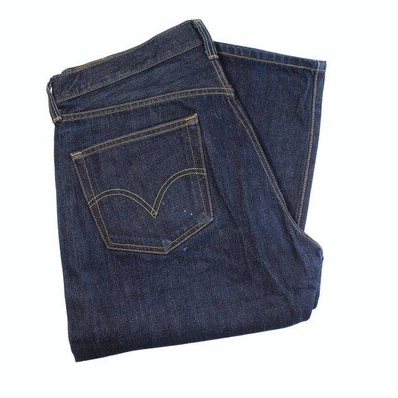 Levis Strauss & Co. Mens Blue Denim Button Fly Straight Jeans Size W36 X L32 - Picture 2 of 3